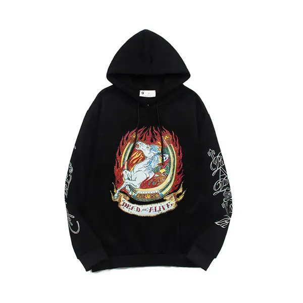 Ed Hardy Dead Black Trapstar Hoodie Ed Hardy Dead Black Trapstar Hoodie