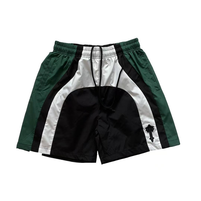 Trapstar Hyperdrive Panel Shorts Black Green Trapstar Hyperdrive Panel Shorts Black Green