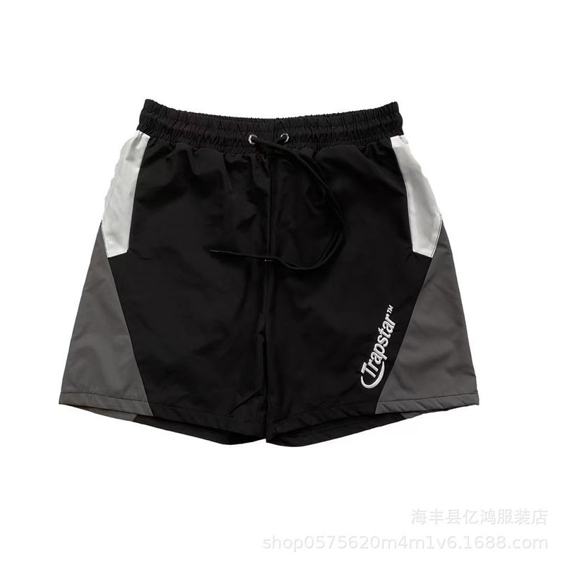 Trapstar Panelled Swim Shorts Black Grey Trapstar Panelled Swim Shorts Black Grey